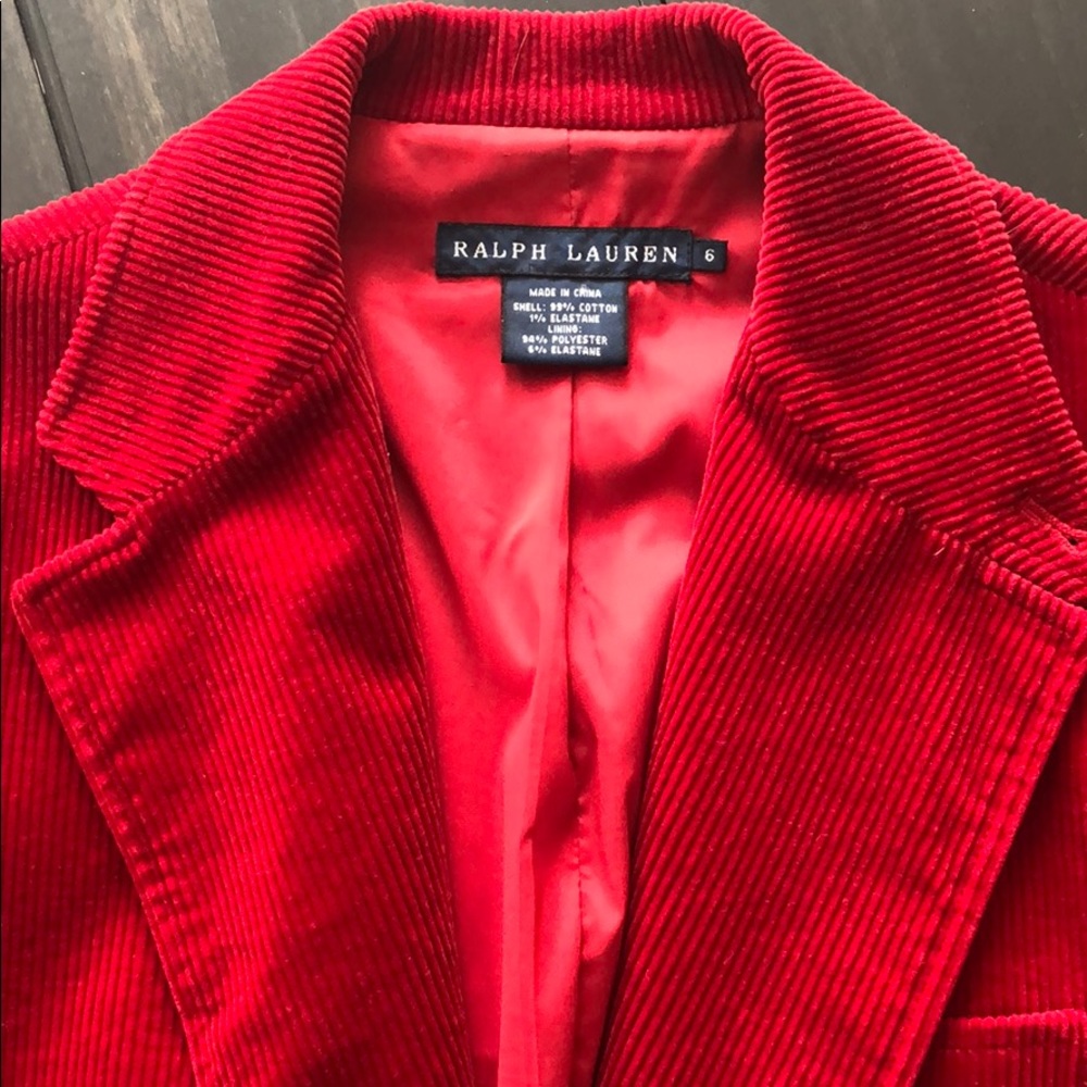 Ralph Lauren Blue label red corduroy blazer/jacket